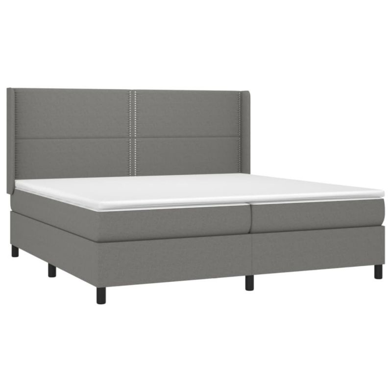 Łóżko kontynentalne WaszeMeble 200x200 cm ciemnoszara WM-3138262 1 szt.