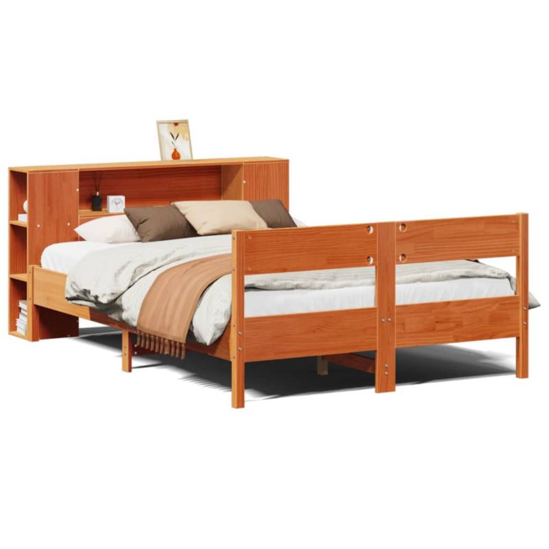 Łóżko drewniane WaszeMeble 140x200 cm brązowe WM-3322950 1 szt.