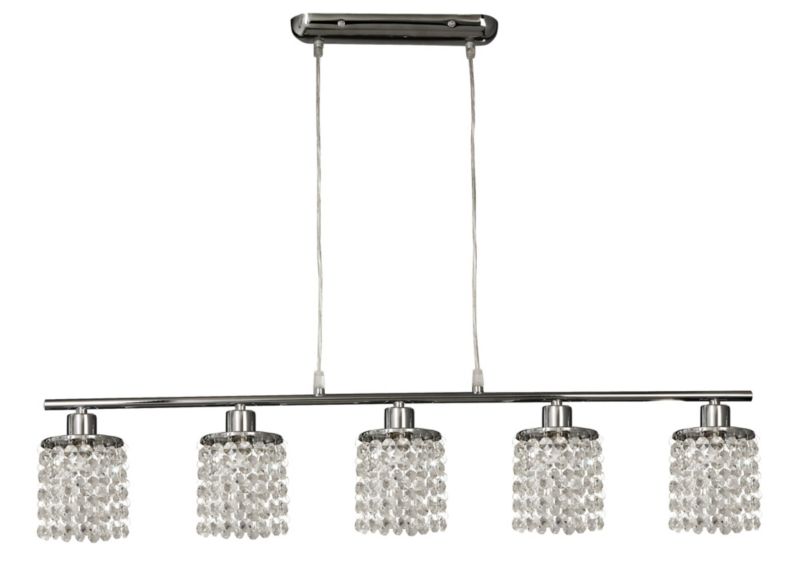 Lampa sufitowa wisząca Candellux Royal 8115 chromowana-przezroczysty kryształowa 5xG9 x 40W 1 szt.