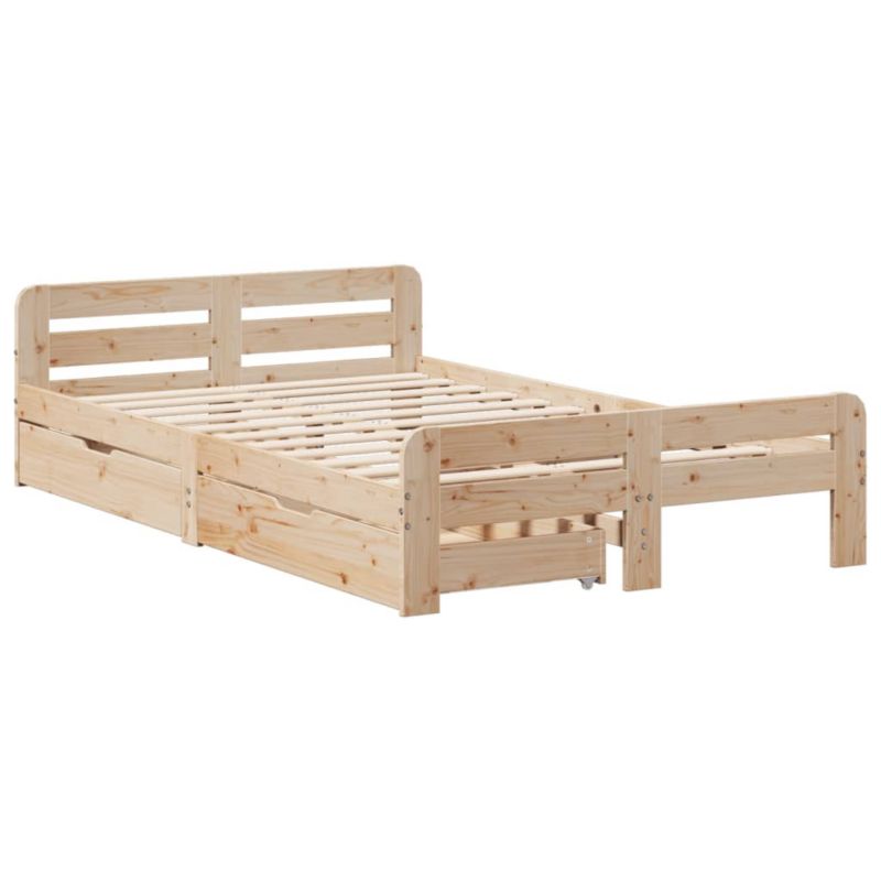 Łóżko drewniane WaszeMeble 120x200 cm brązowe WM-3309041 1 szt.