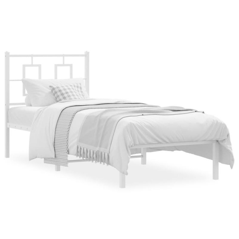 Łóżko metalowe WaszeMeble 75x190 cm białe WM-374280 1 szt.