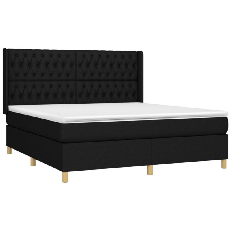 Łóżko kontynentalne WaszeMeble 180x200 cm czarne WM-3139135 1 szt.