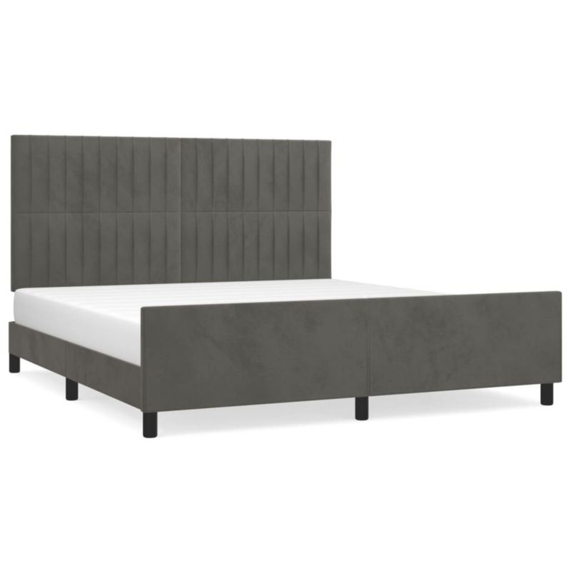 Łóżko tapicerowane WaszeMeble 160x200 cm ciemnoszara WM-3125886 1 szt.