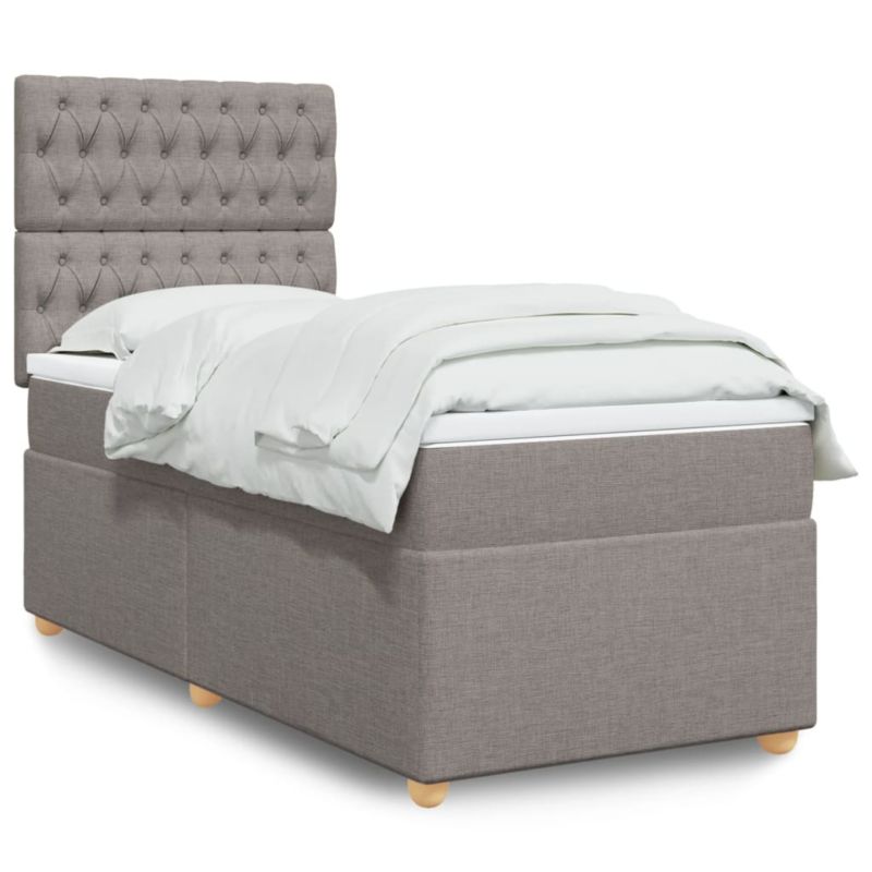 Łóżko z materacem WaszeMeble 100x200 cm taupe WM-3291202 1 szt.