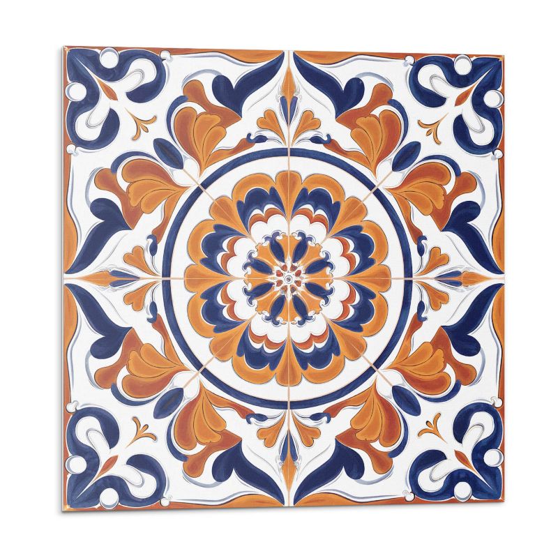 Kafelki samoprzylepne Wallfluent 50x50 cm Okrągły kwiatowy design 4 szt.