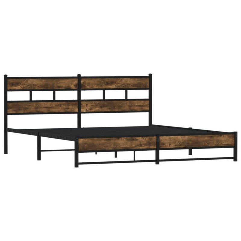 Łóżko metalowe WaszeMeble 180x200 cm dąb WM-3308486 1 szt.