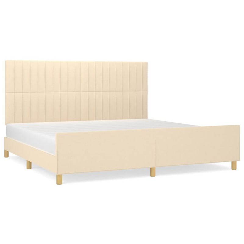Łóżko tapicerowane WaszeMeble 200x200 cm kremowa WM-3125248 1 szt.