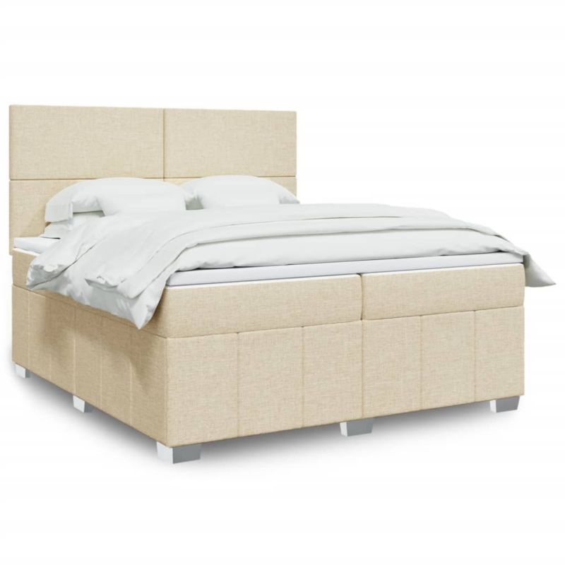 Łóżko kontynentalne WaszeMeble 200x200 cm kremowe WM-3291773 1 szt.