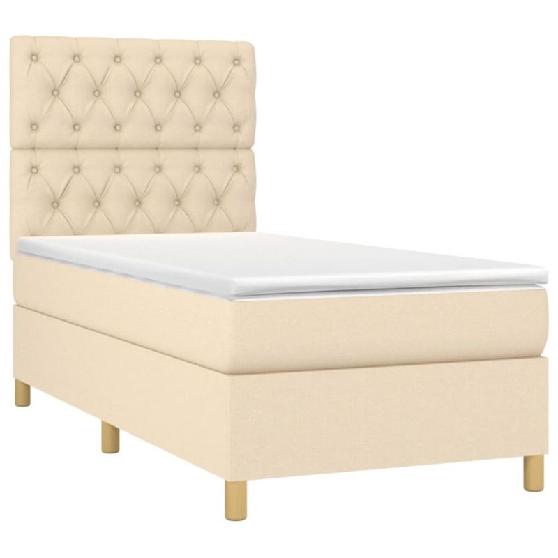 Łóżko kontynentalne WaszeMeble 80x200 cm kremowe WM-3135634 1 szt.