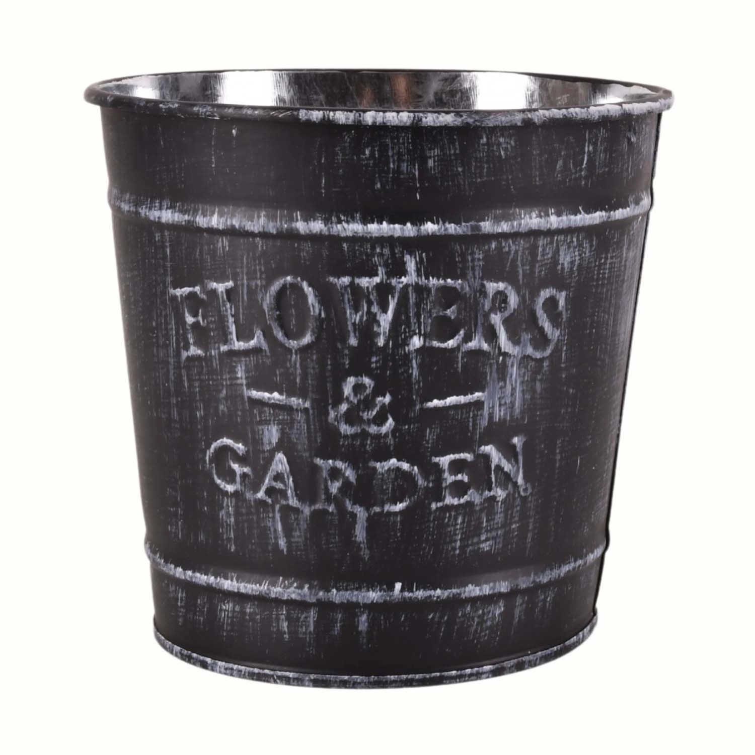 Osłonka Flower Garden okrągła metalowa 13 cm