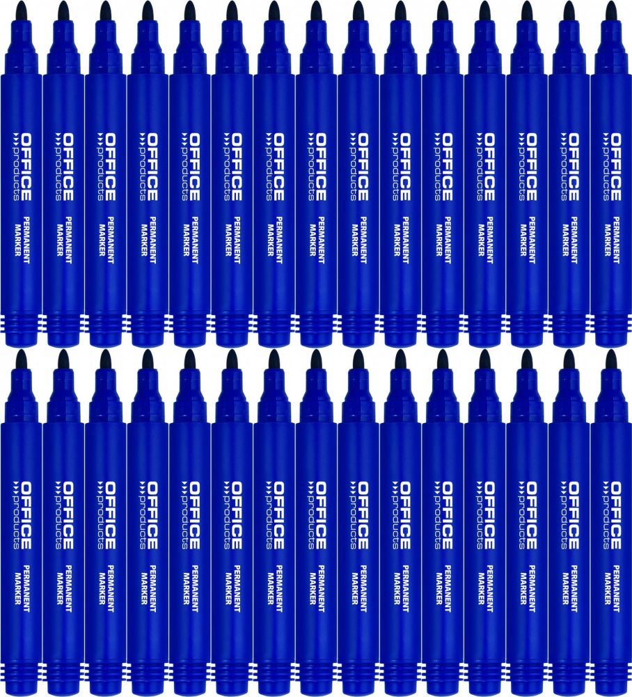 60x Marker permanentny Office Products, okrągła, 1-3mm, niebieski