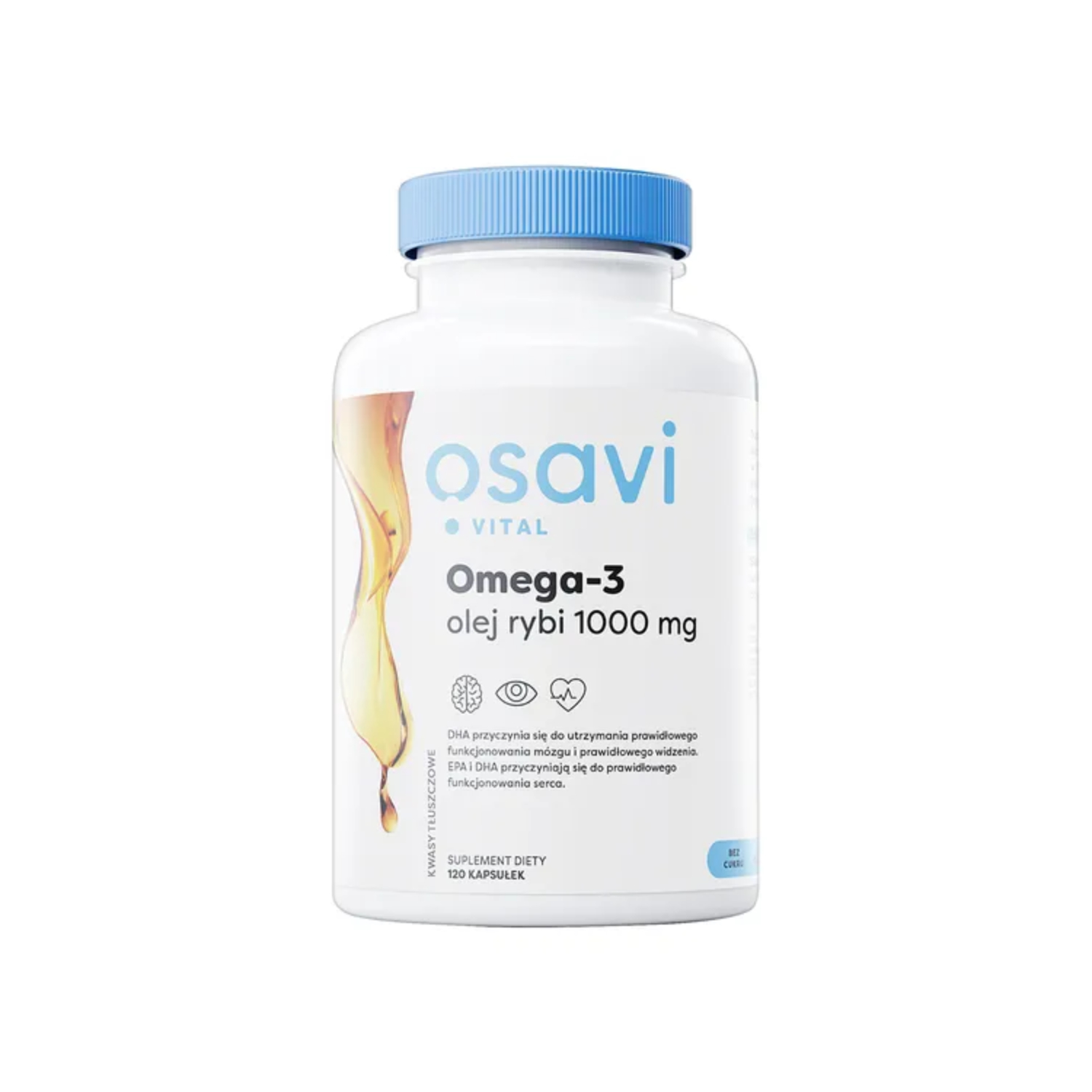 Osavi omega-3 olej rybi 1000 mg, wsparcie odporności, 120 kapsułek