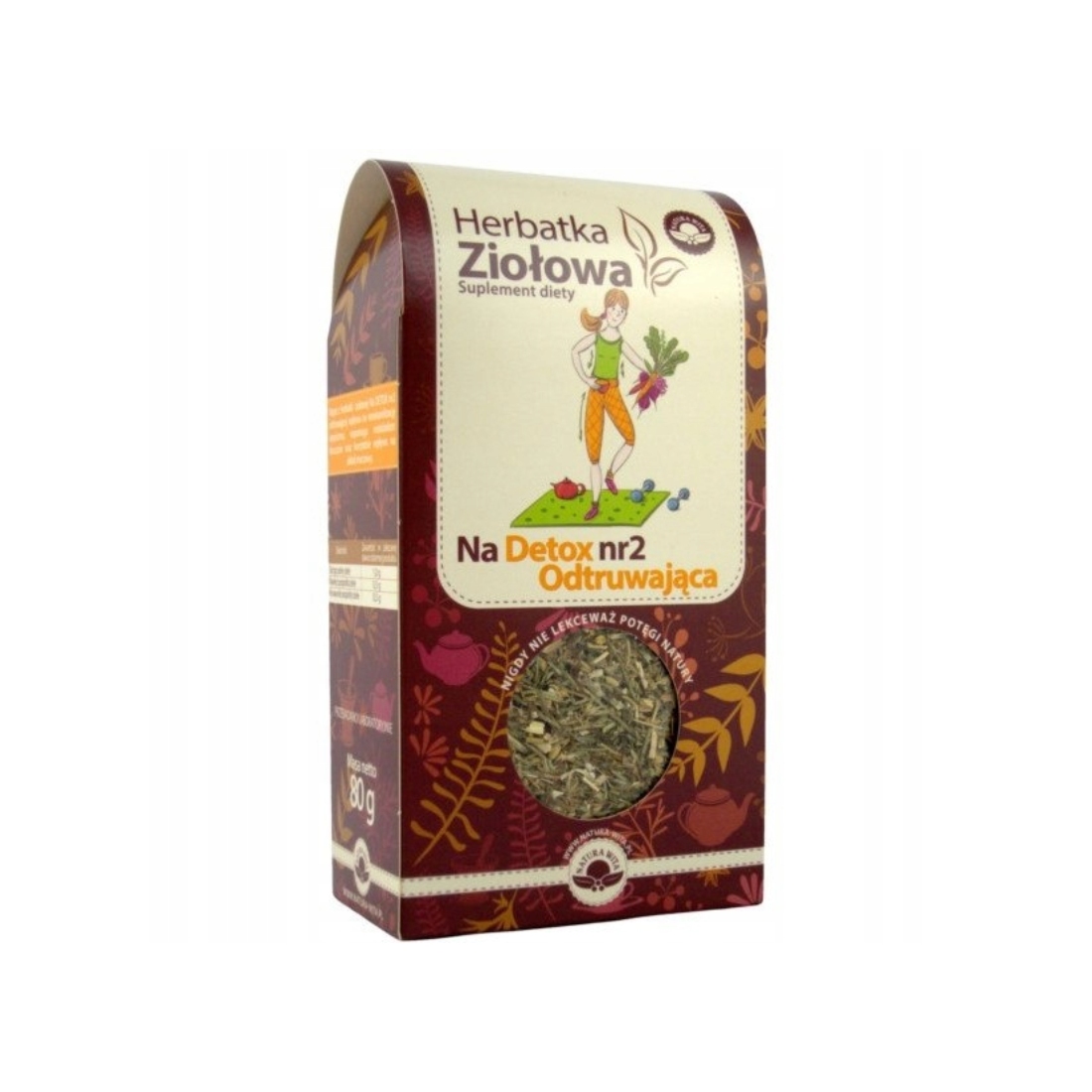 Natura wita herbatka ziołowa na detox nr 2, odtruwająca, 80 g