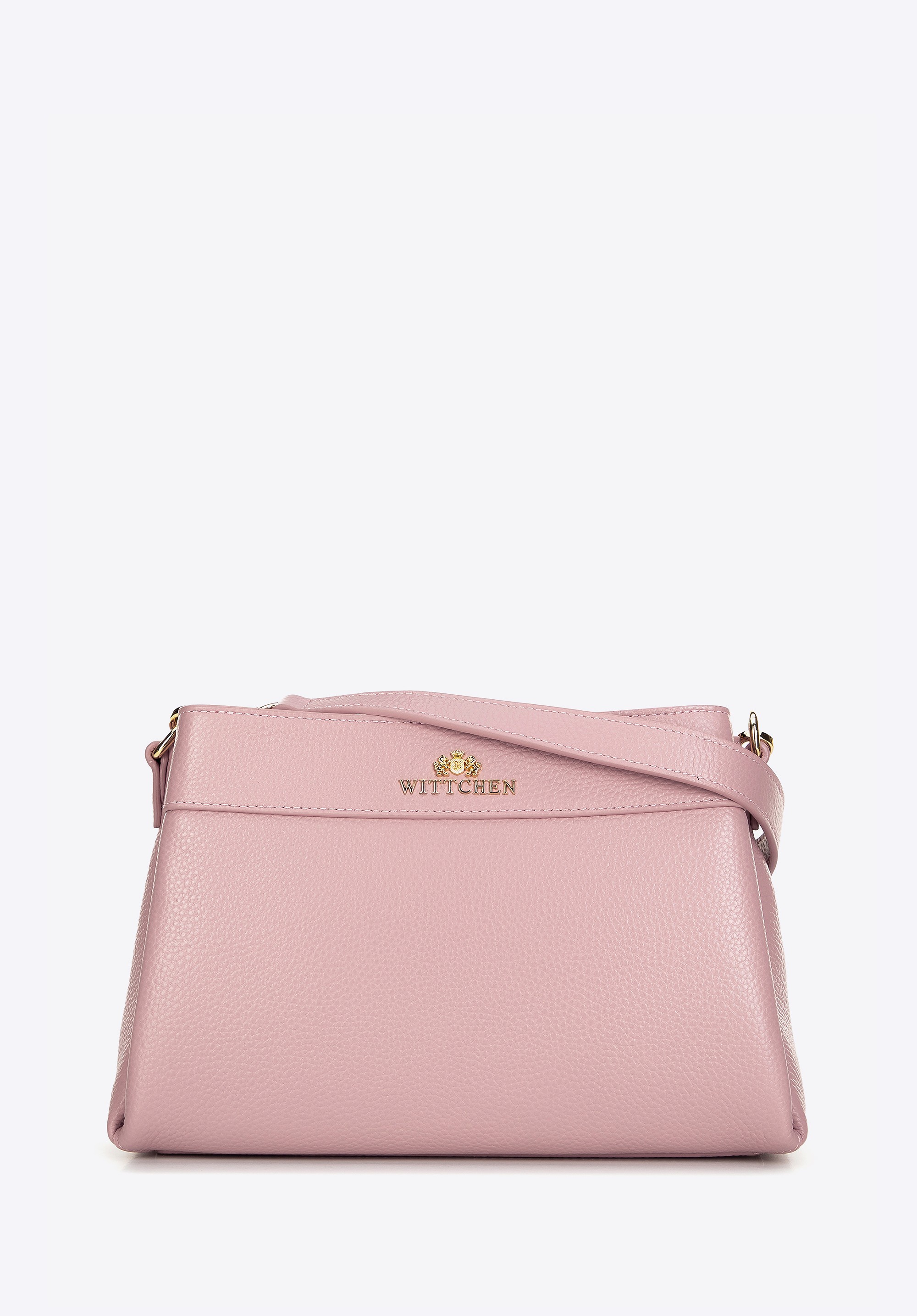 Damska torebka crossbody trapezowa różowa