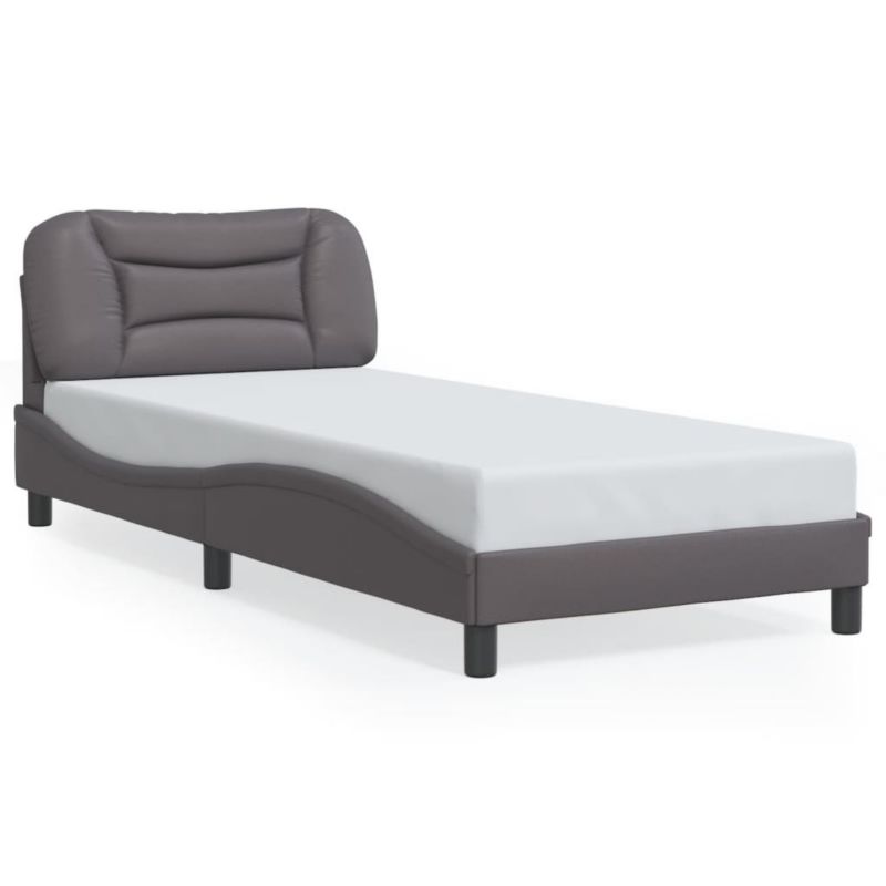 Łóżko tapicerowane WaszeMeble 90x200 cm szara WM-3207977 1 szt.