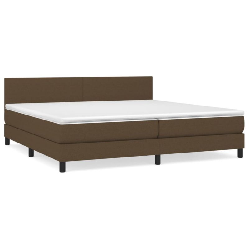 Łóżko z materacem tapicerowane WaszeMeble 200x200 cm brąz WM-3139924 1 szt.