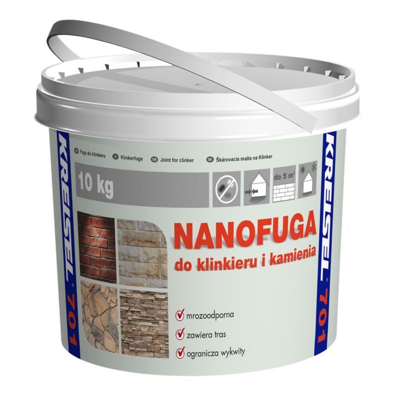Fuga do klinkieru i kamienia Kreisel 701 jasnoszara 10 kg
