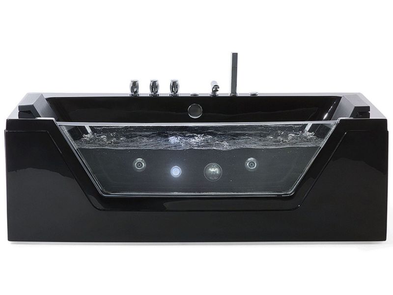 Wanna narożna z hydromasażem LED Samana Czarny 1 szt.