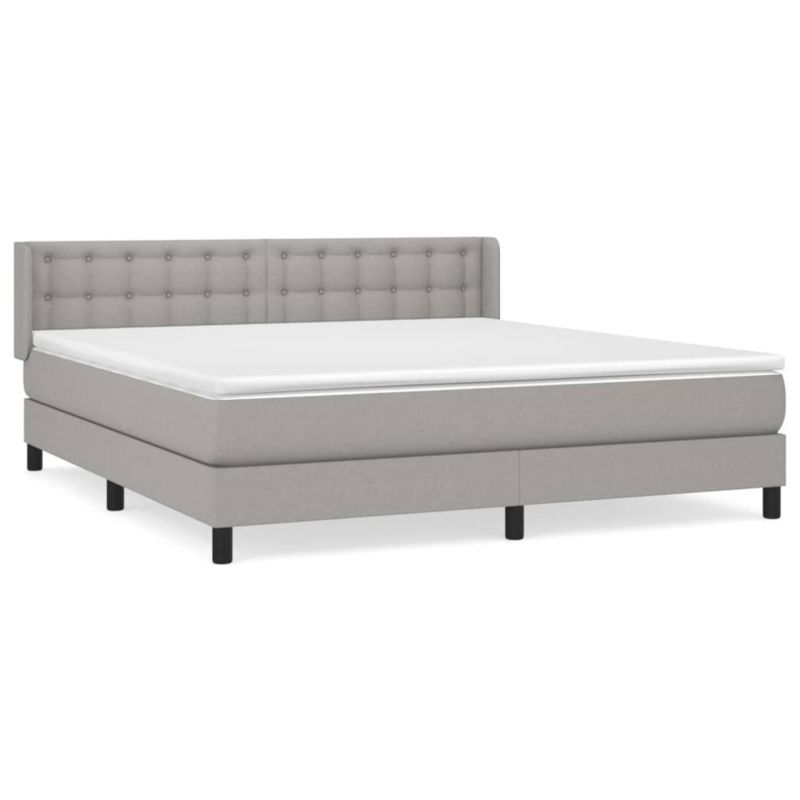 Łóżko kontynentalne WaszeMeble 180x200 cm jasnoszare WM-3130049 1 szt.