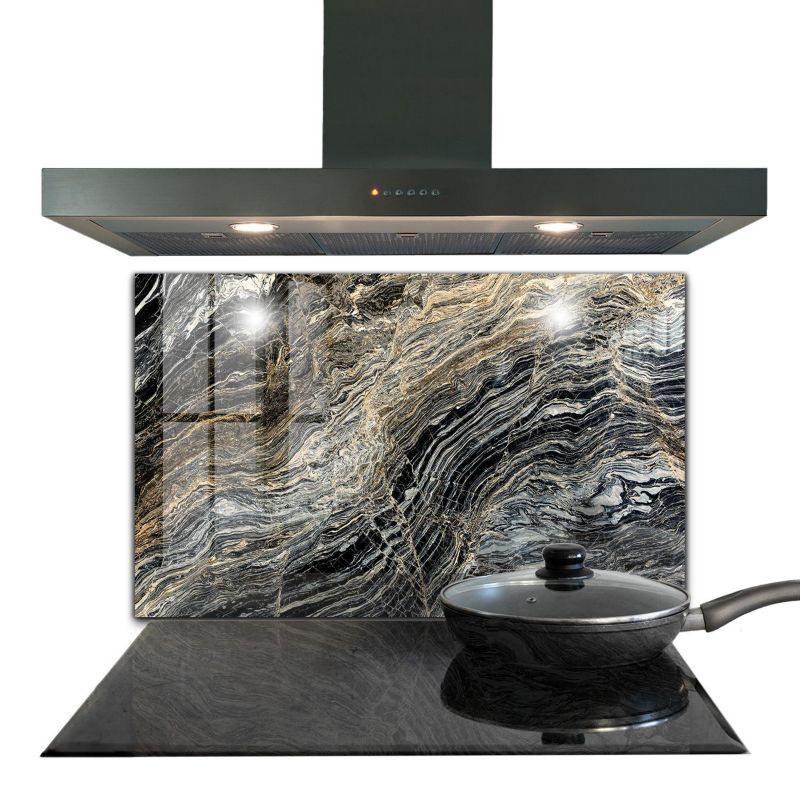 Panel do kuchni Wallfluent 100x70 cm Marmur Granit Szklany 1 szt.