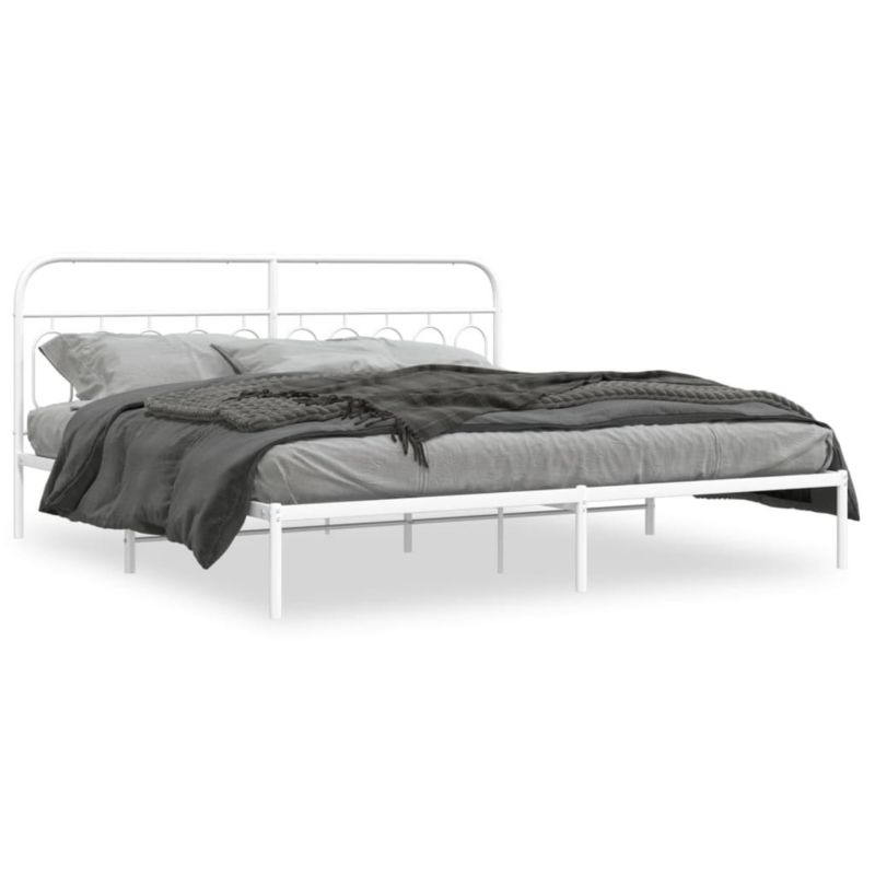 Łóżko metalowe WaszeMeble 200x200 cm biała WM-377173 1 szt.