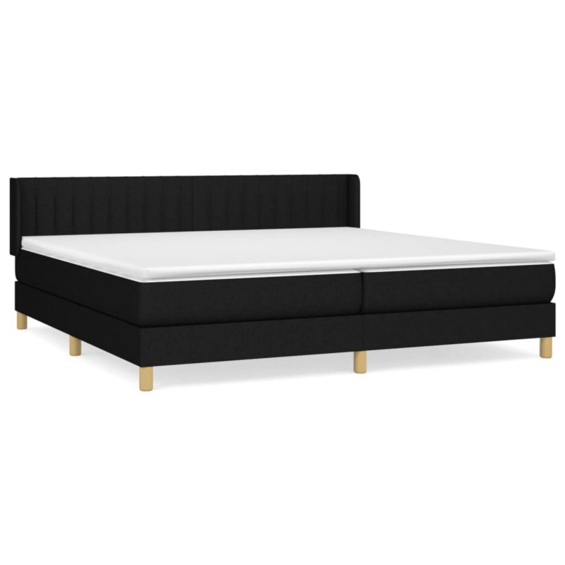 Łóżko z materacem WaszeMeble 200x200 cm czarny WM-3130459 1 szt.