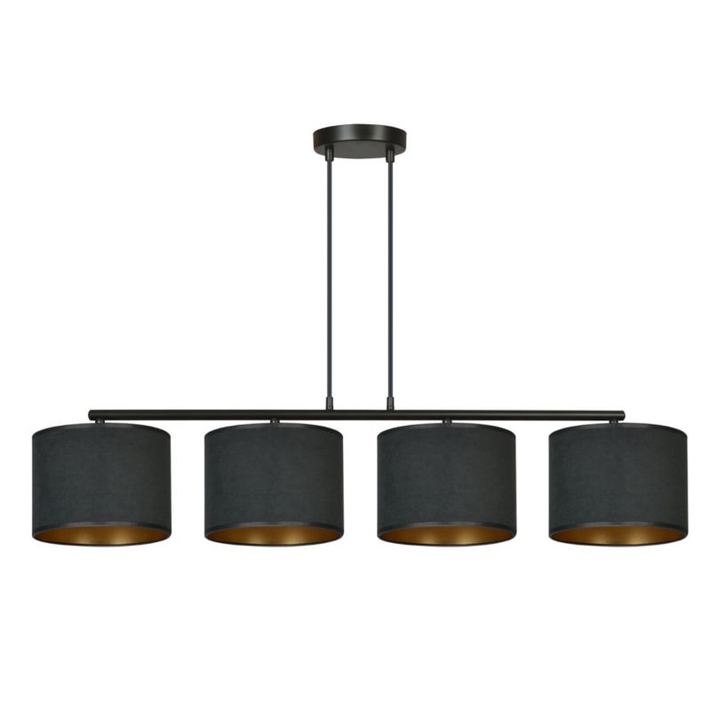 Lampa sufitowa Emibig Hilde czarno-złota wym: 100 x 97 x 20 cm 4xE27 x 15W 1 szt.
