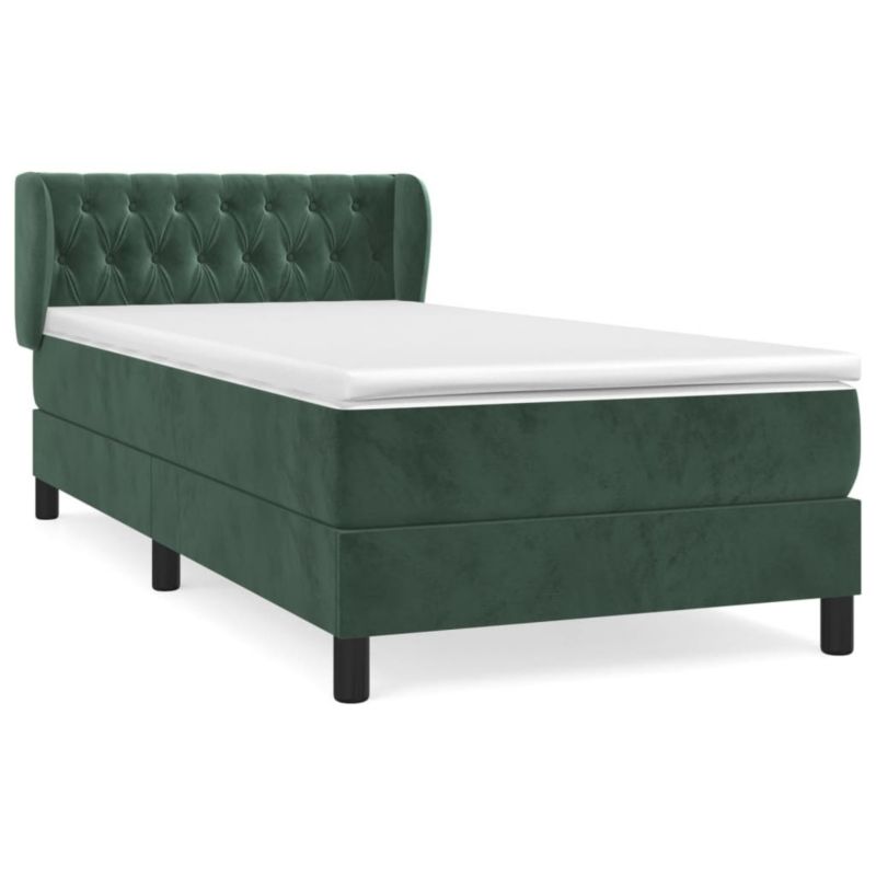 Łóżko kontynentalne WaszeMeble 90x190 cm zielone WM-3127646 1 szt.