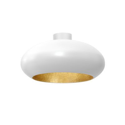 Lampa sufitowa wisząca Luminex Compo biały mat-złota wym: 22 x 50 x 50 cm 1xE27 x 15W 1 szt.