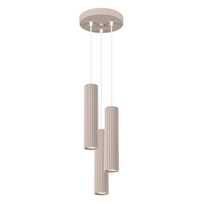 Lampa wisząca Sollux Lighting KARBON 3P taupe 1 szt.
