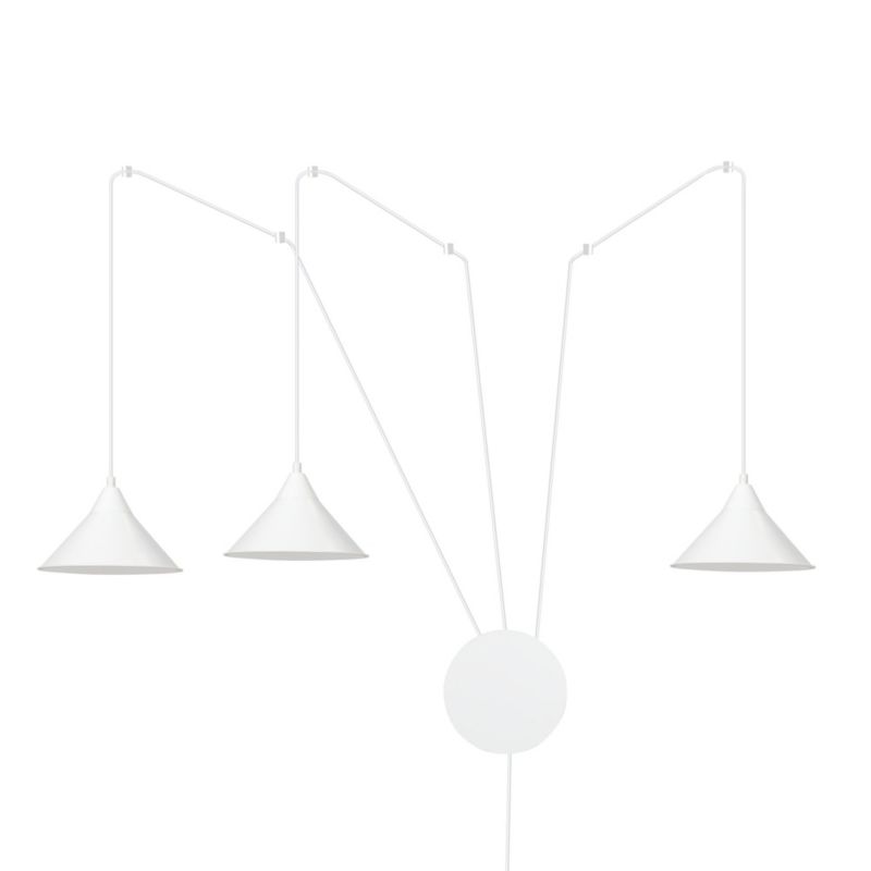 Lampa sufitowa Emibig Abramo biała wym: 400 x 24 x 24 cm 3xE27 x 15W 1 szt.