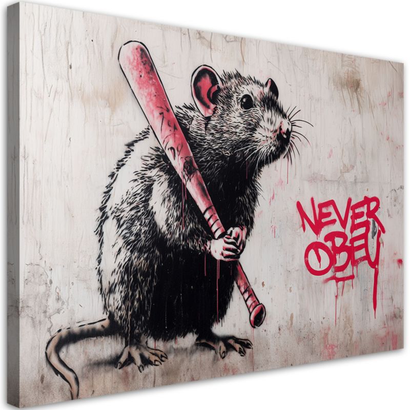 Obraz na płótnie Feeby Szczur Street Art 60x40cm 1szt