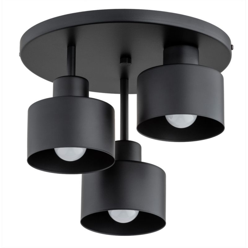 Lampa sufitowa Alfa Erani czarna wym: 22 x 30 x 30 cm 3xE27 x 15W 1 szt.