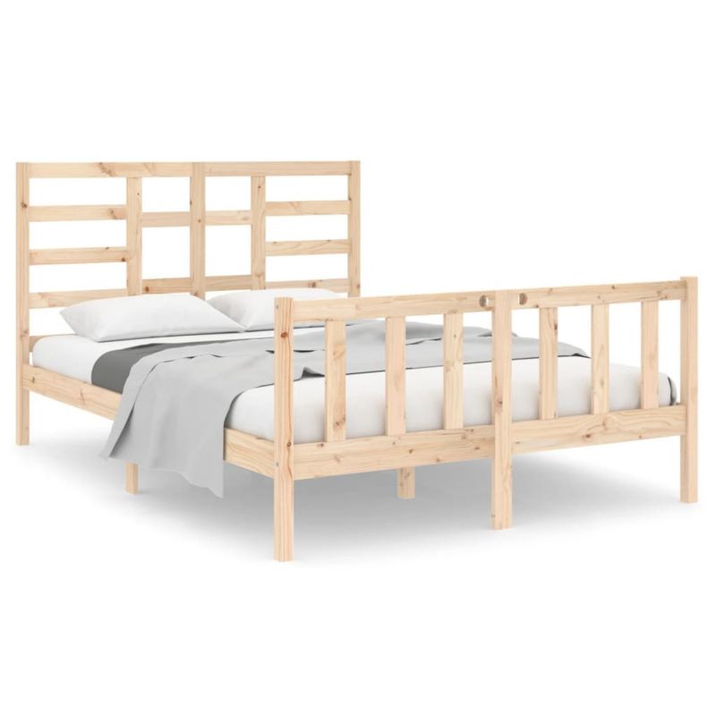 Łóżko drewniane WaszeMeble 140x190 cm brązowe WM-3105905 1 szt.