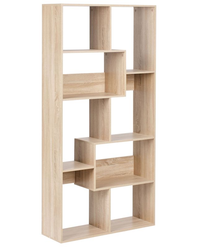 Regał na książki 6 półek Chateh 180 cm Jasnobrązowy 1 szt.