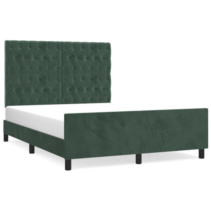 Łóżko tapicerowane WaszeMeble 140x200 cm ciemnozielone WM-3125943 1 szt.