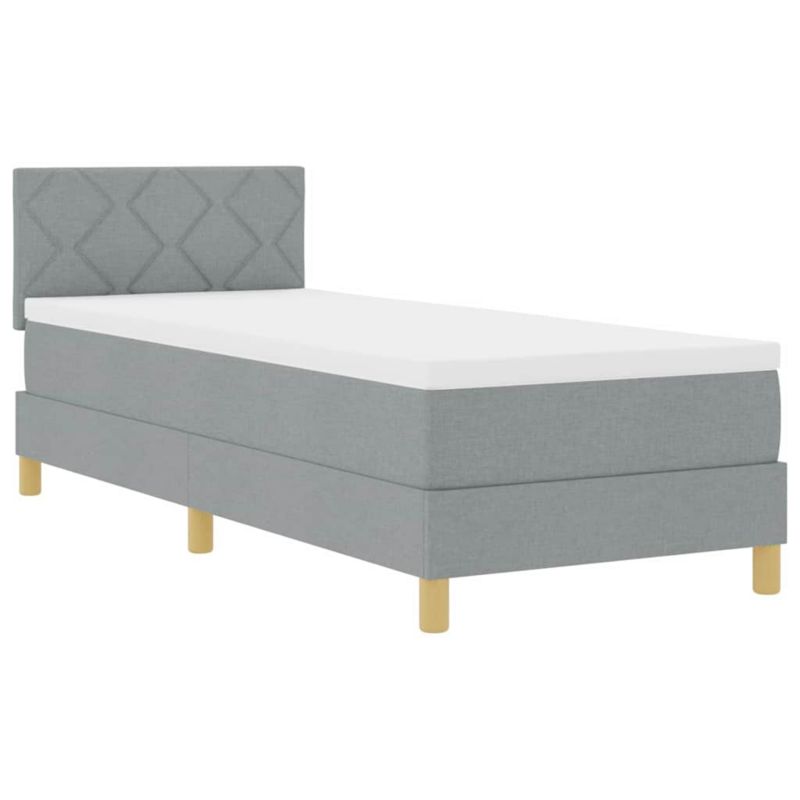 Łóżko z materacem WaszeMeble 80x200 cm jasnoszary WM-3338951 1 szt.