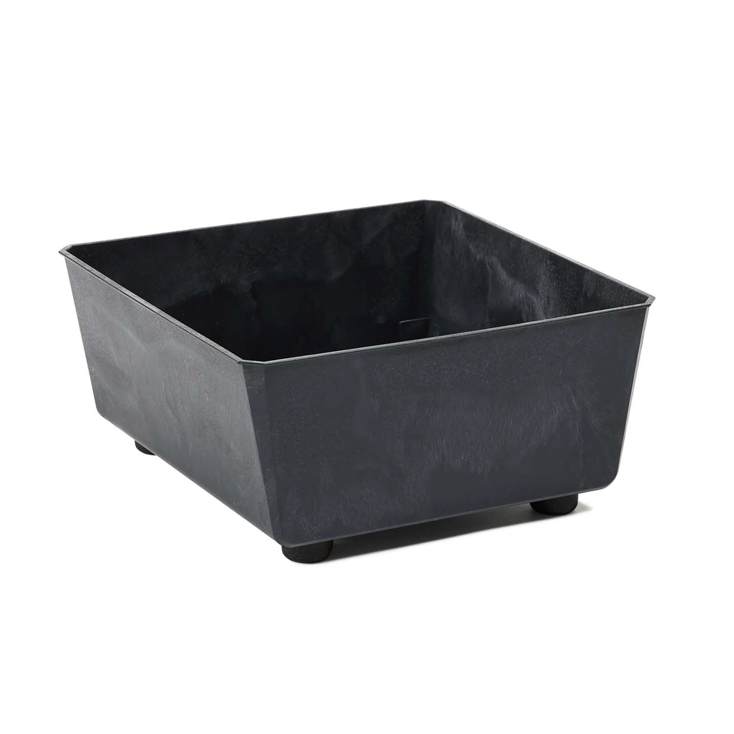 Skrzynka Saga czarna beton recycled - 28,5 x 28,5