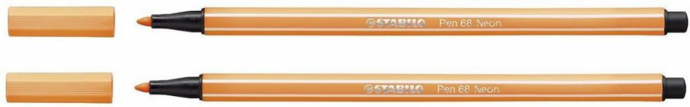 2x pisak Stabilo Pen 68/054, okrągła, 1mm, pomarańczowy