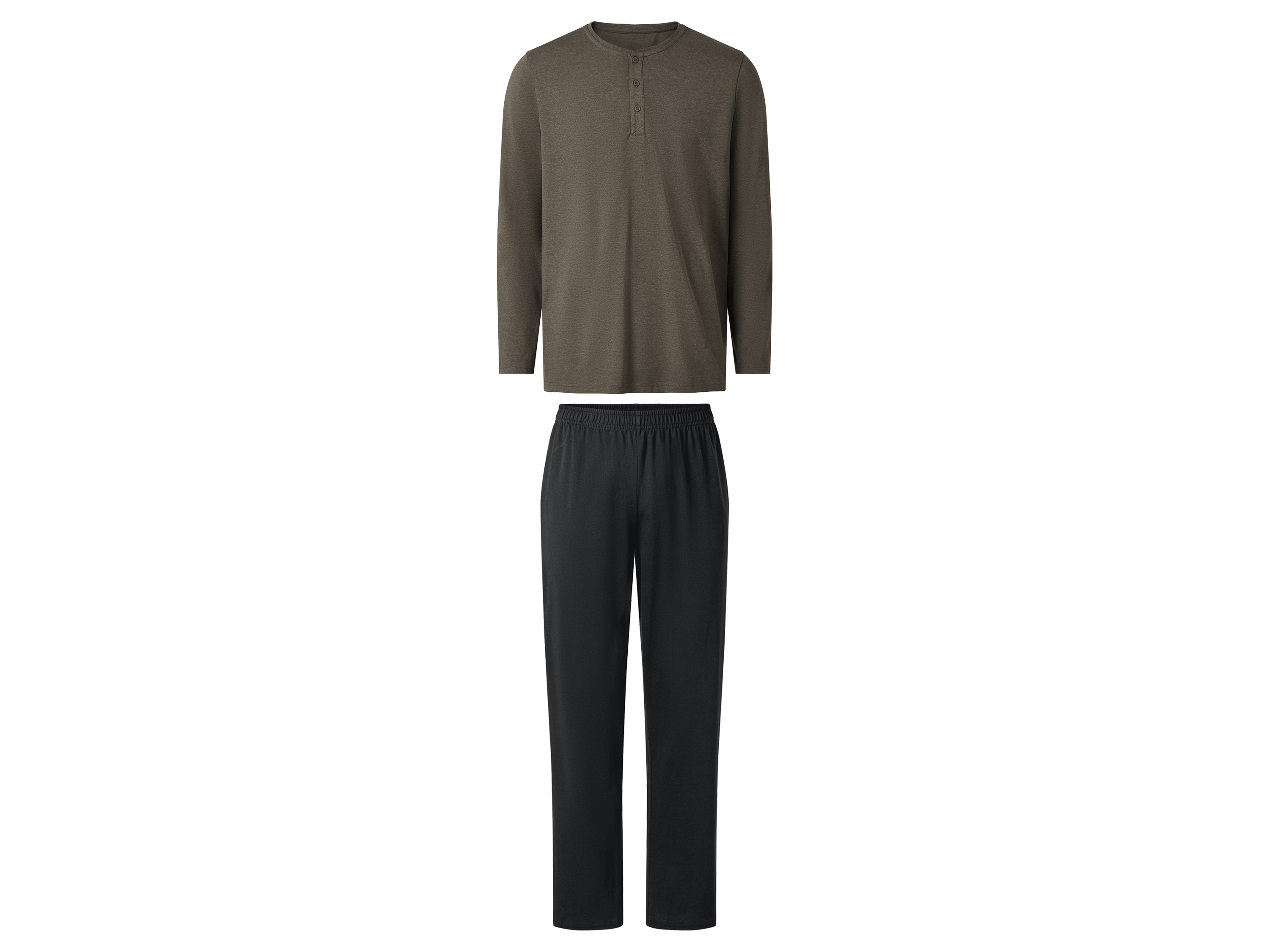 esmara Men Piżama męska z bawełną Szary/ czarny, XL 56/58