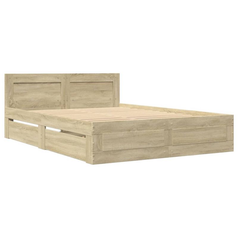 Łóżko drewniane WaszeMeble 140x190 cm brązowe WM-3295592 1 szt.