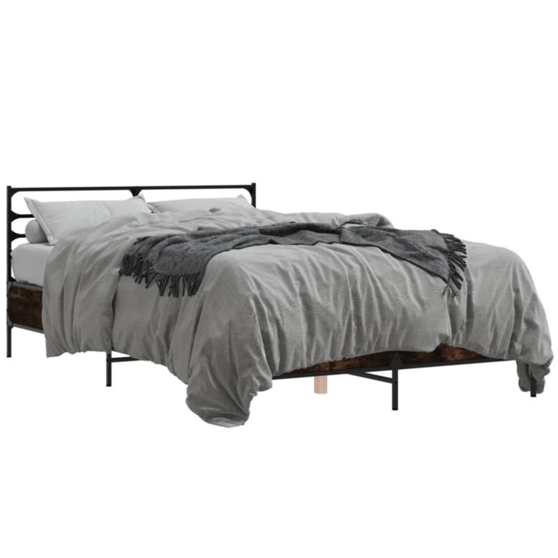 Łóżko metalowe WaszeMeble 140x190 cm brązowe WM-3280079 1 szt.