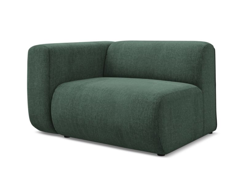 Moduł z podłokietnikiem lewy Makamii Ekahi z tkaniny szenilowej 114x89 cm zielony 1 szt.