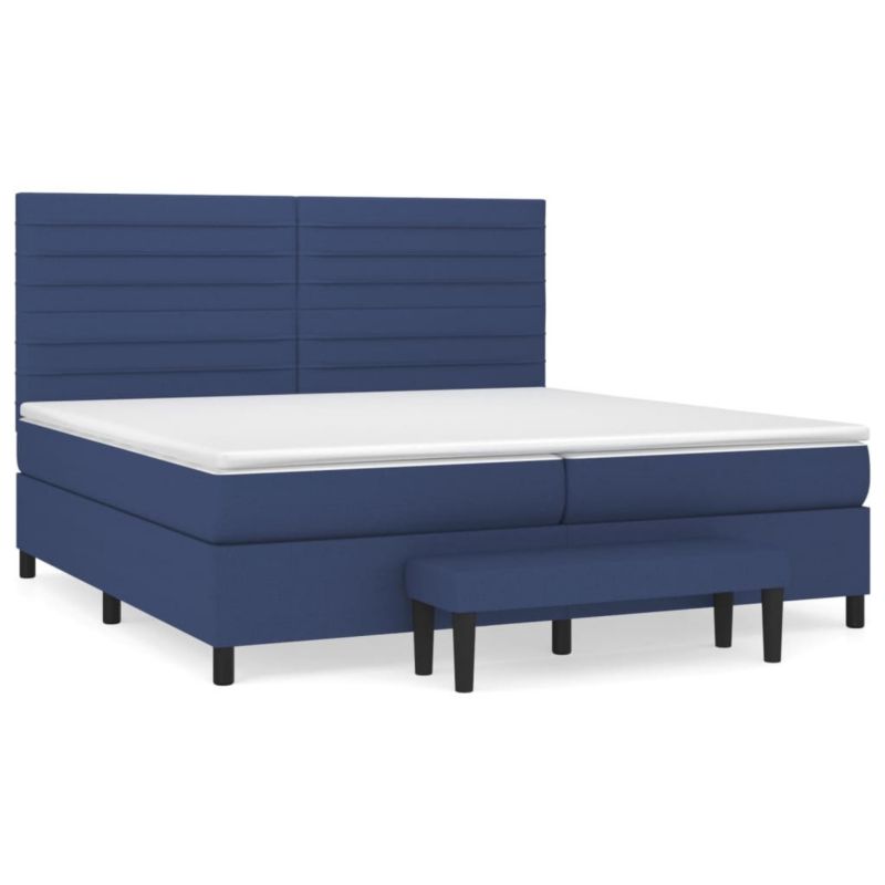 Łóżko kontynentalne WaszeMeble 200x200 cm niebieskie WM-3136707 1 szt.