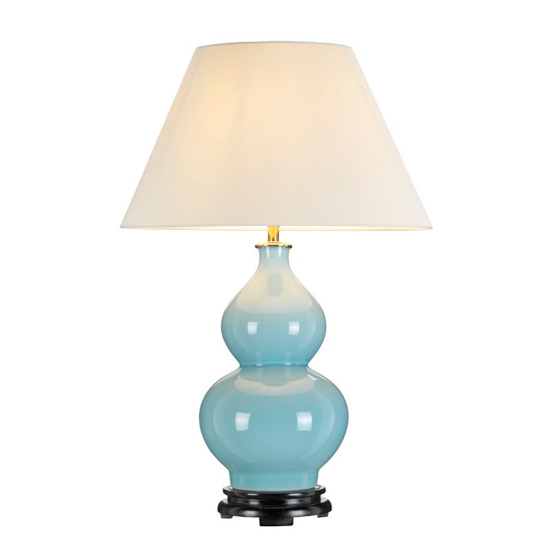 Lampka stołowa Designer's Lightbox Harbin jasnoniebiesko-biała 1 x E27 x 60W IP20 wym: 69 x 40 x 20 cm ceramika - 1 szt.