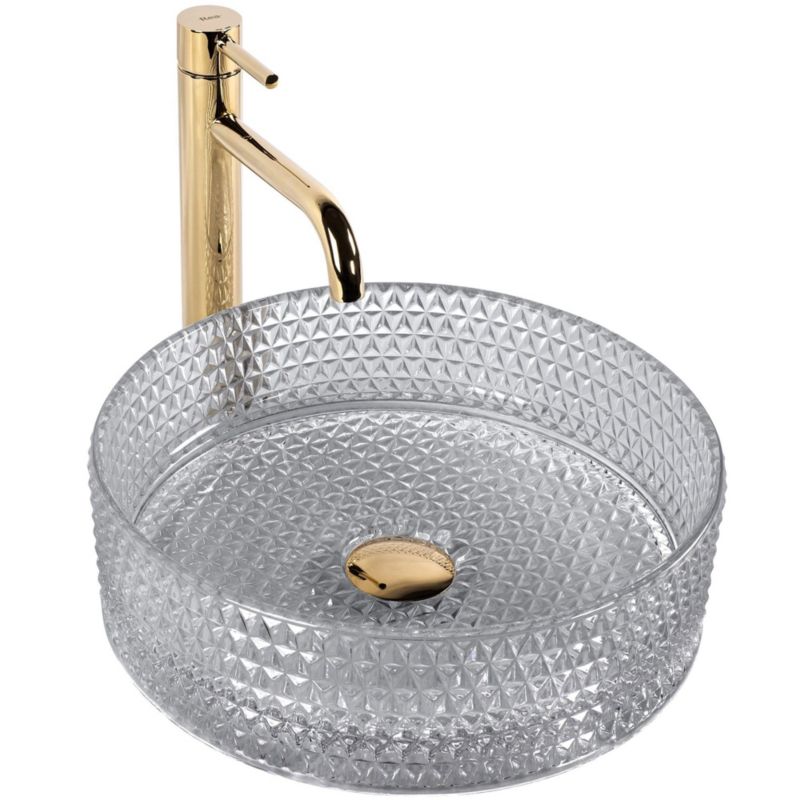 Umywalka nablatowa GTM Design Szklana M3 Transparentna 1 szt.