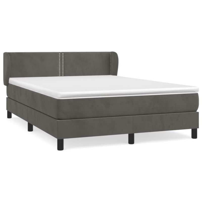Łóżko kontynentalne WaszeMeble 140x190 cm ciemnoszara WM-3127428 1 szt.