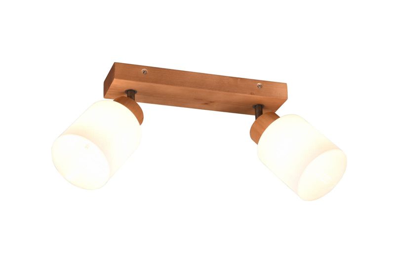 Lampa sufitowa RL Assam jasne drewno-biała wym: 21 x 30 x 10 cm 2xE14 x 25W 1 szt.
