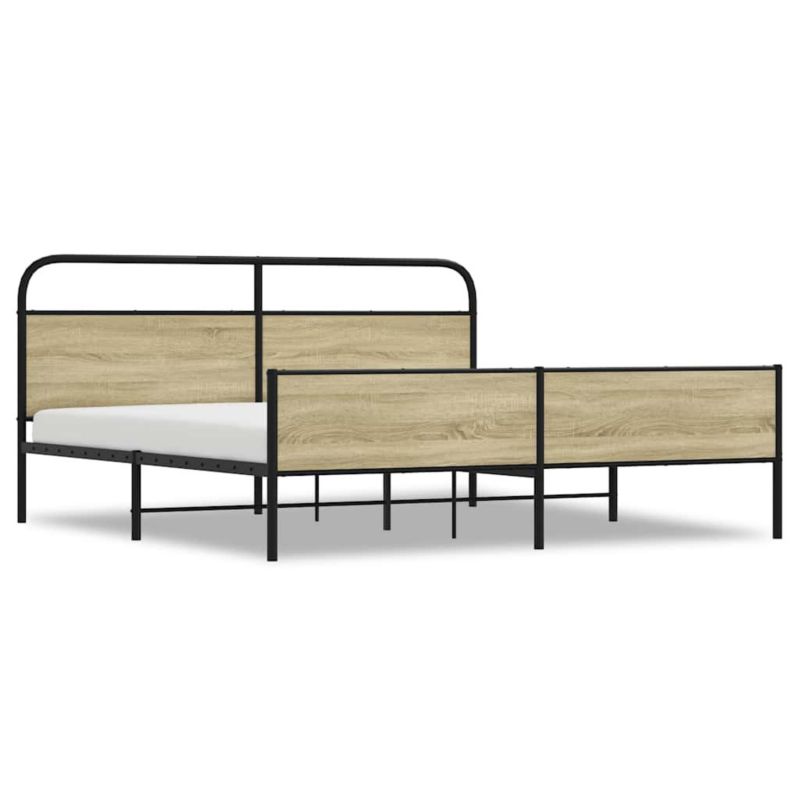 Łóżko metalowe WaszeMeble 183x213 cm dąb sonoma WM-3318696 1 szt.