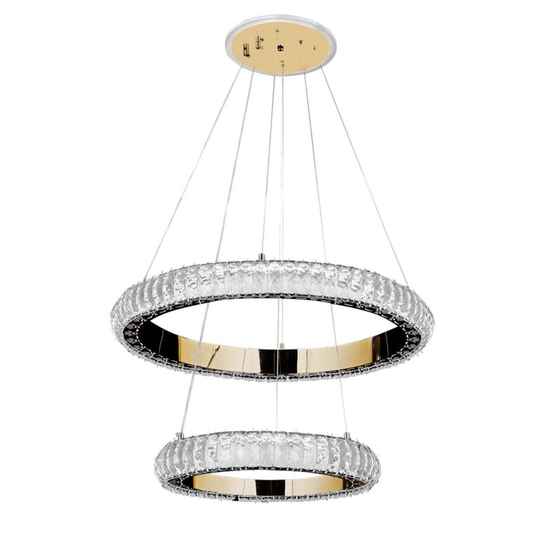 Lampa Sufitowa Wisząca Toolight Led G043-2Cp Złoty 1 Szt